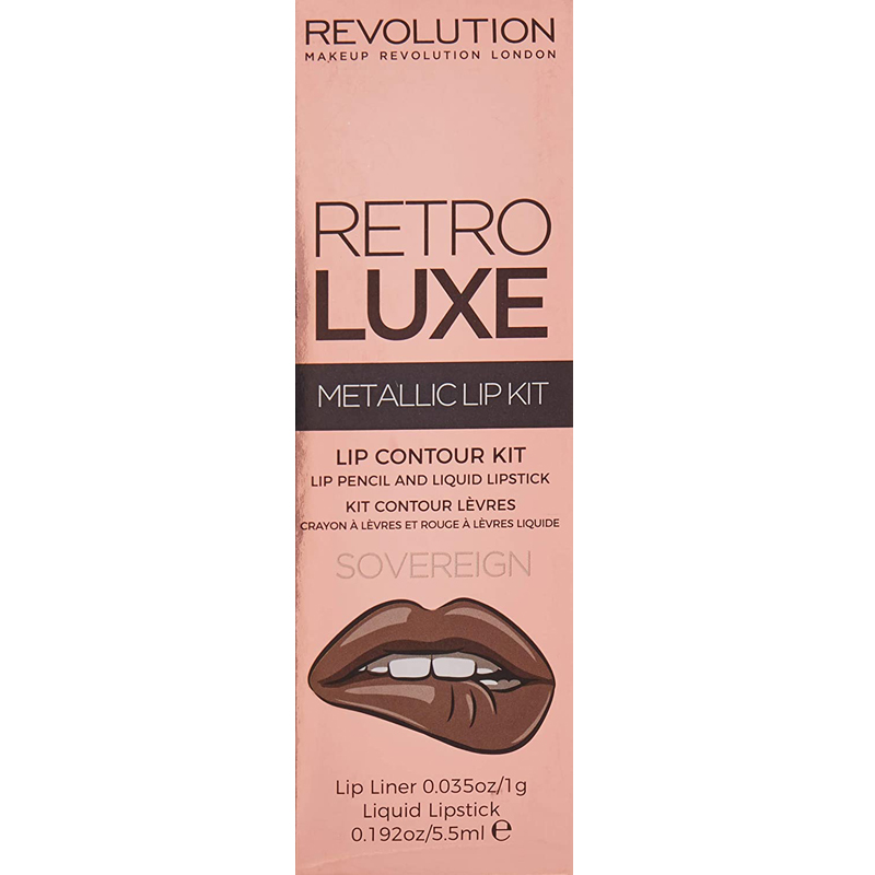 Revolution Retro Luxe Metallic Lip Kit Sovereign X 3