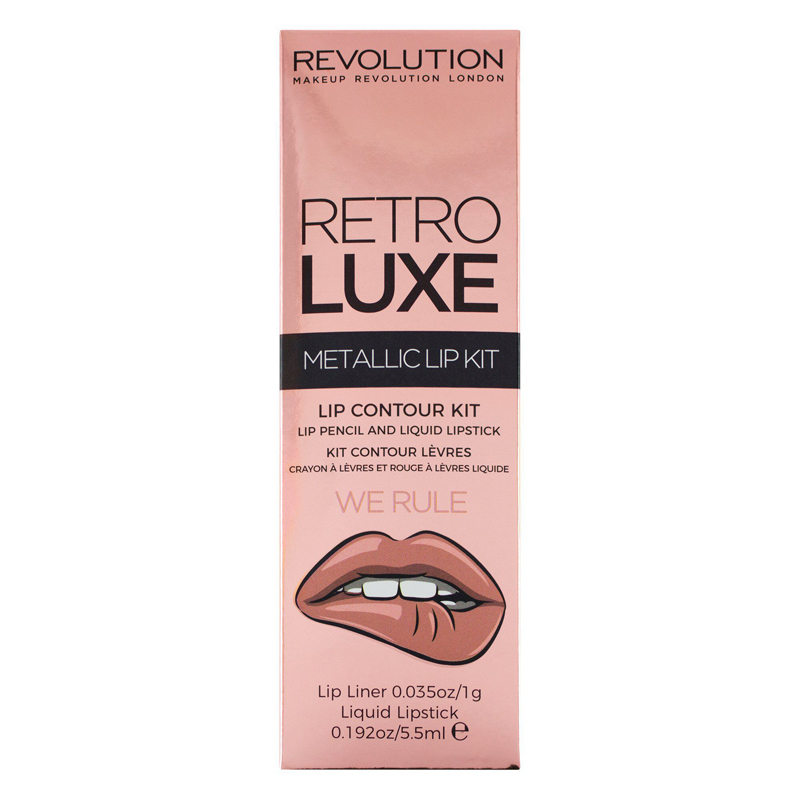 Revolution Retro Luxe Metallic Lip Kit We Rule X 3