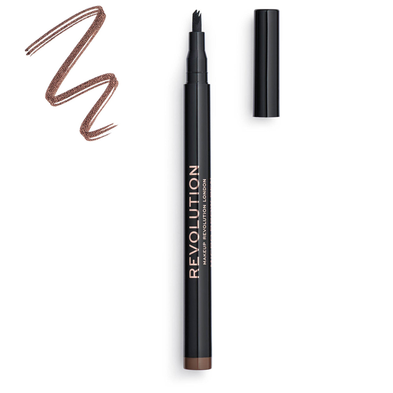 Revolution Micro Brow Pen Medium Brown X 3