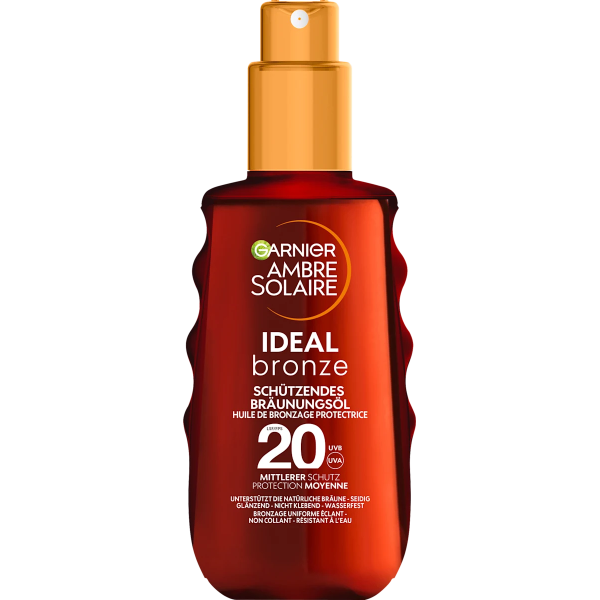Garnier Ambre Solaire Ideal Bronze SPF20 Tan Enhancing Protection Oil 150ml