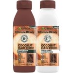 Garnier Ultimate Blends Hair Food Coconut 3X Shampoo + 3X Conditioner Dry Hair 350ml`
