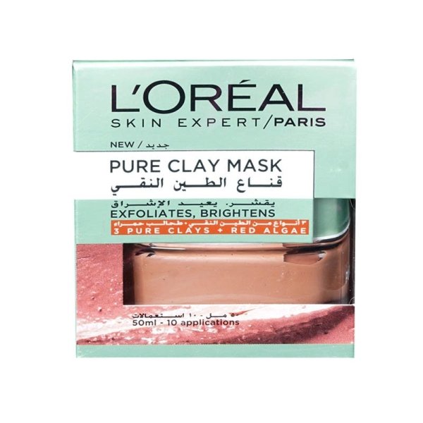Loreal Paris Pure Clay Masks Exfoliating + Smoothing 50ml Unboxed