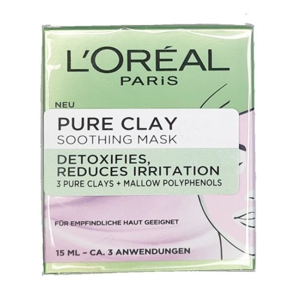 Loreal Absolute Pure Clay Skin Soothing Face Mask 15ml