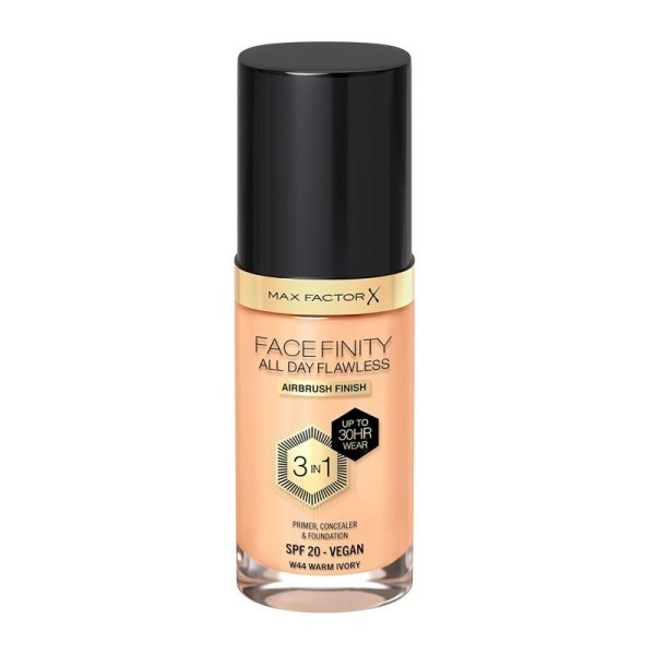Max Factor Facefinity All Day Flawless 3in1 Foundation 44 Warm Ivory 30ml